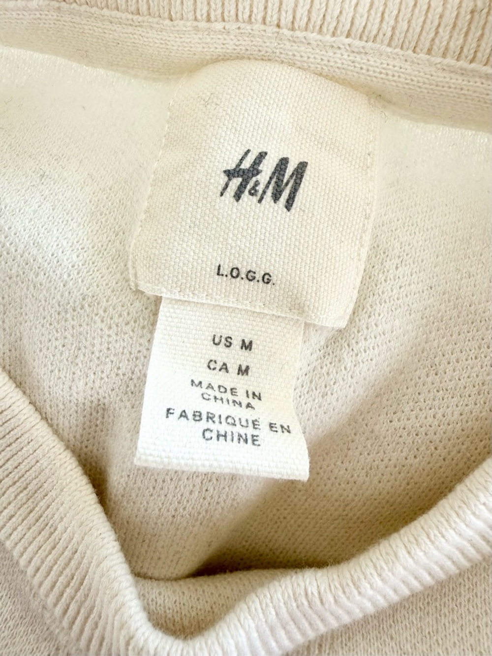 MOVING SALE | New H&M Men’s University Stripe Cotton Crewneck Sweater, Size M - Picture 3 of 5